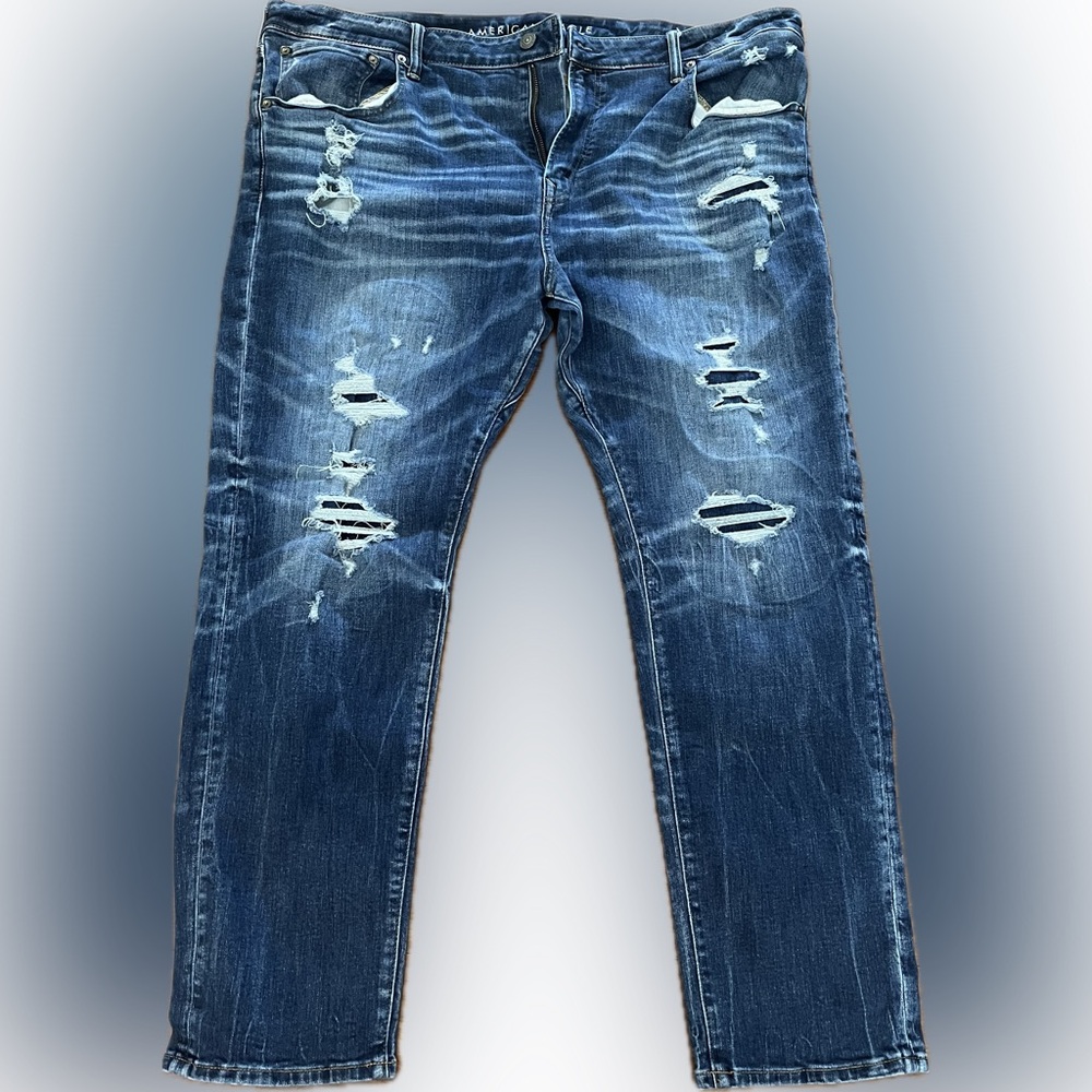 American eagle distressed style flex jeans